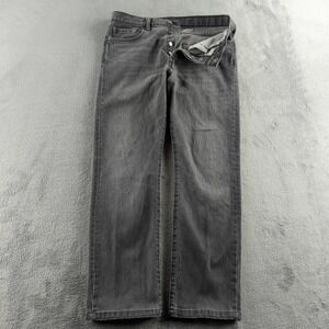 Levis 501 Jeans Mens 32x28* Black Faded Straight Button Fly Stretch Denim Cotton